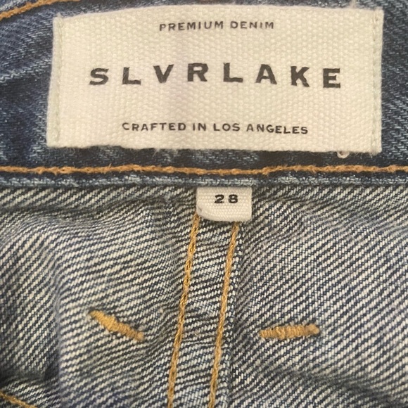 SLVRLAKE Sierra High-Rise Straight Leg Blue Jeans. Tucson Wash. Size 28. - Picture 8 of 12